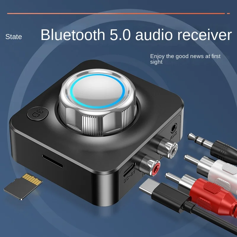 New Bluetooth Receiver 5.0 Audio Adapter Dual Channel Interface Support Tf Card Mp3 Player