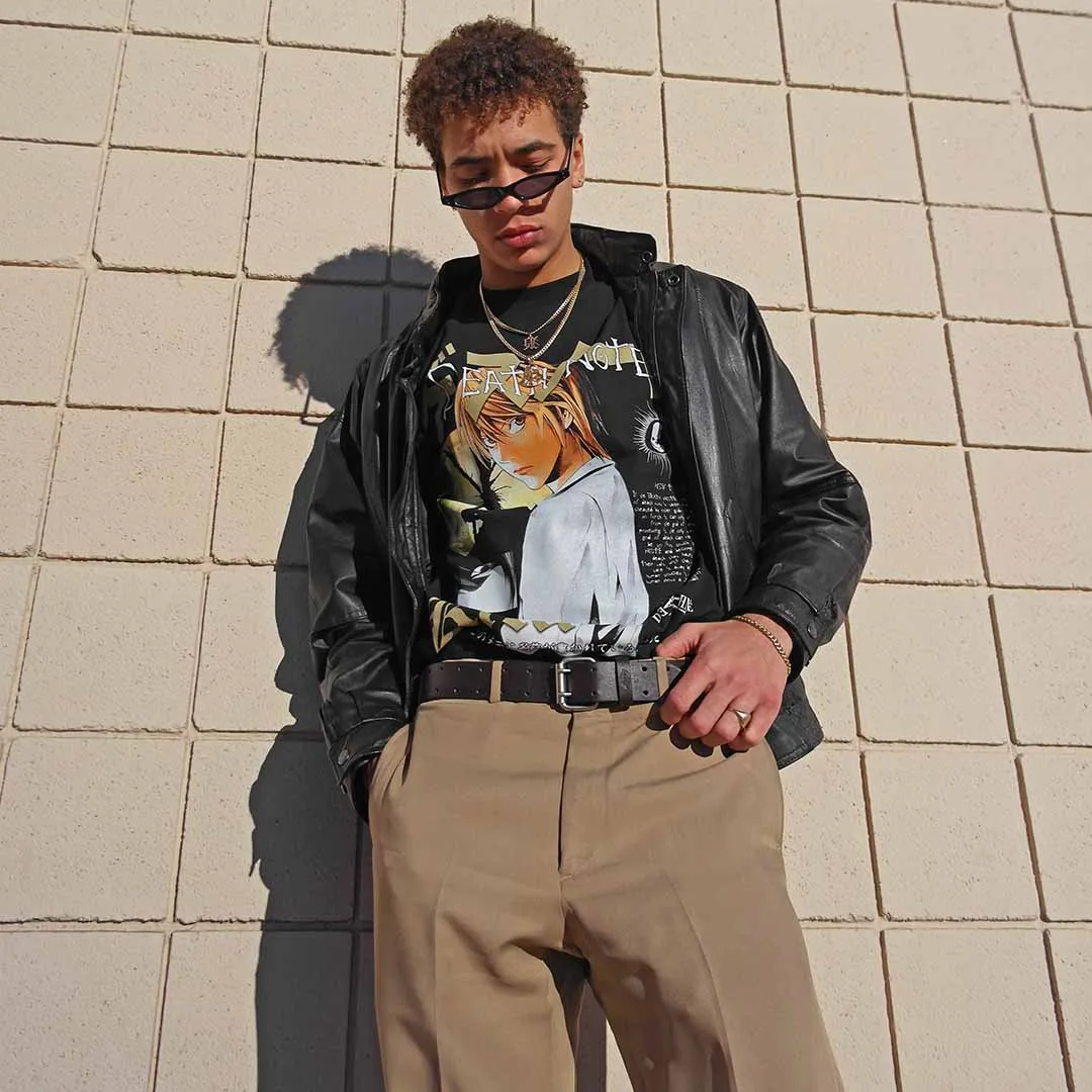 

Death Note Anime Print Men Women Street Oversized Y2k Cotton Short Sleeve Heavy Cotton High Quality Soft Female Male Clothing