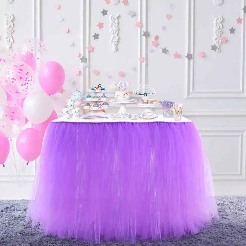 

Diy Table Skirts for Baby Child Birthday Tulle Table Skirting Wedding Party Tutu Baby Shower Wedding Party Home Decor easter