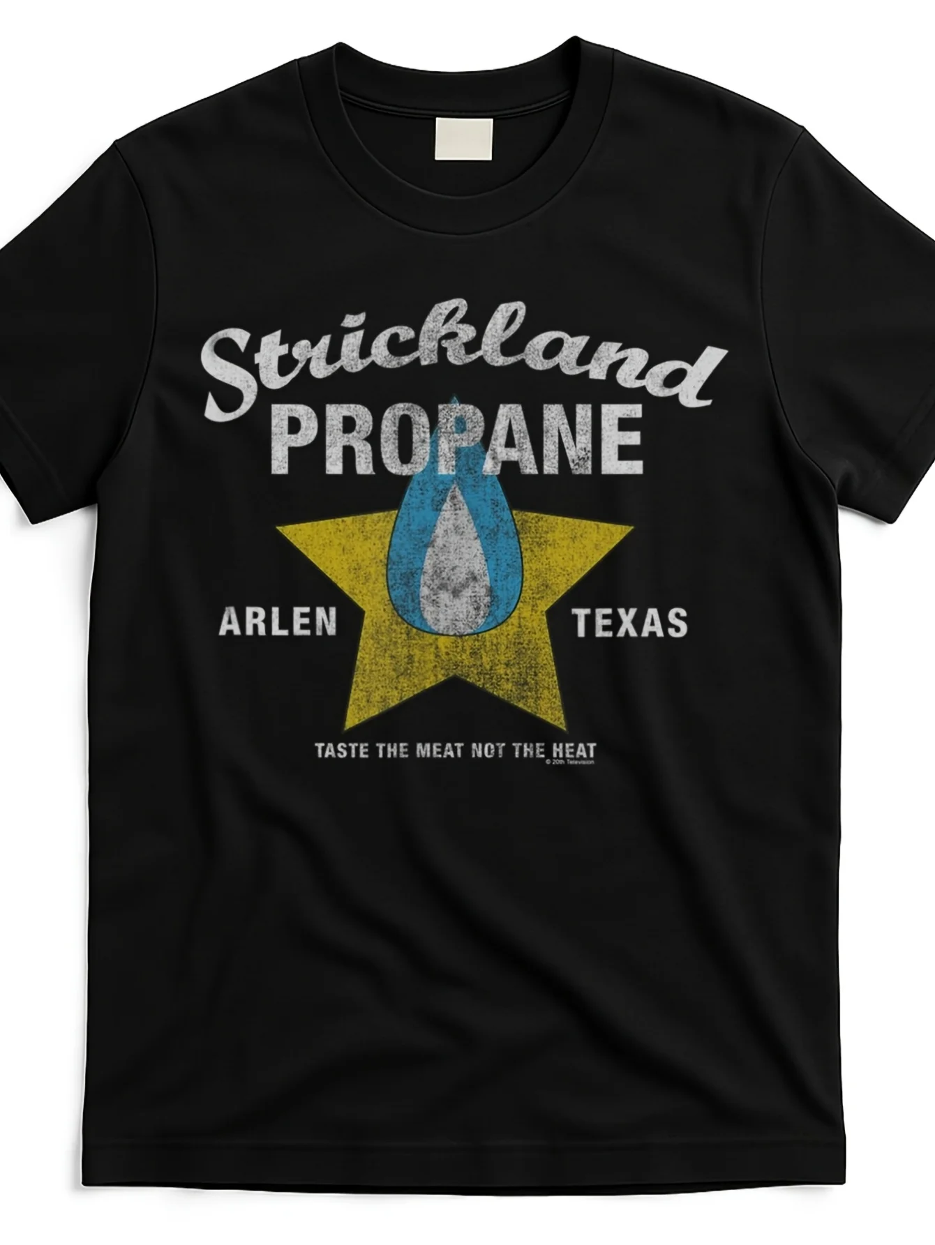 Retro 'King of The Hills' Strickland Propane Allen TX Pattern T-shirt - A Must-have for Pop Culture Costume Comedy Enthusiasts