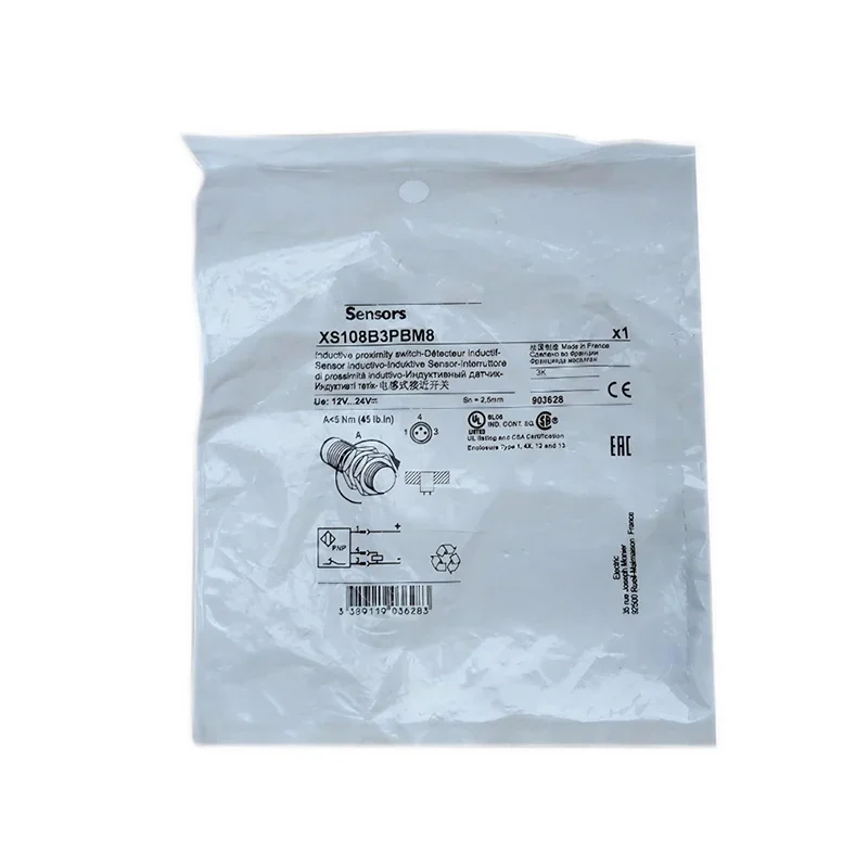 Новый оригинальный индуктивный датчик телеметрии XS108B3PBM8, индуктивный датчик приближения XS1 M8, переключатель для ПЛК-контроллеров Новый оригинальный индуктивный датчик телеметрии XS108B3PBM8, индуктивный датчик приближения XS1 M8, переключатель для ПЛК-контроллеров