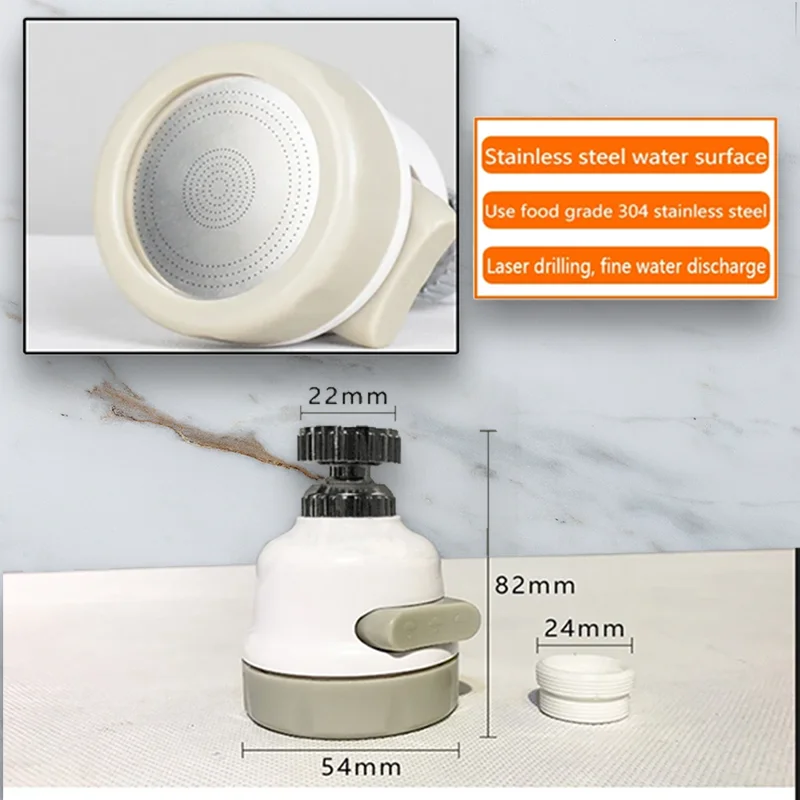 360-draaien Keukenarmatuur Kraan Waskolf Beluchter Waterkraan Besparing Kraan Waskolf Douchekop Filter Nozzle Diffuser Connector