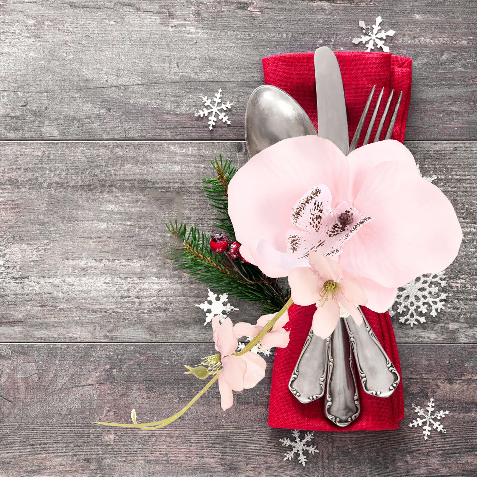 

4pcs Napkin Rings Silk Flower Design Practical Decorative Buckles Family Party Restaurant Banquet Tablecloth Dining