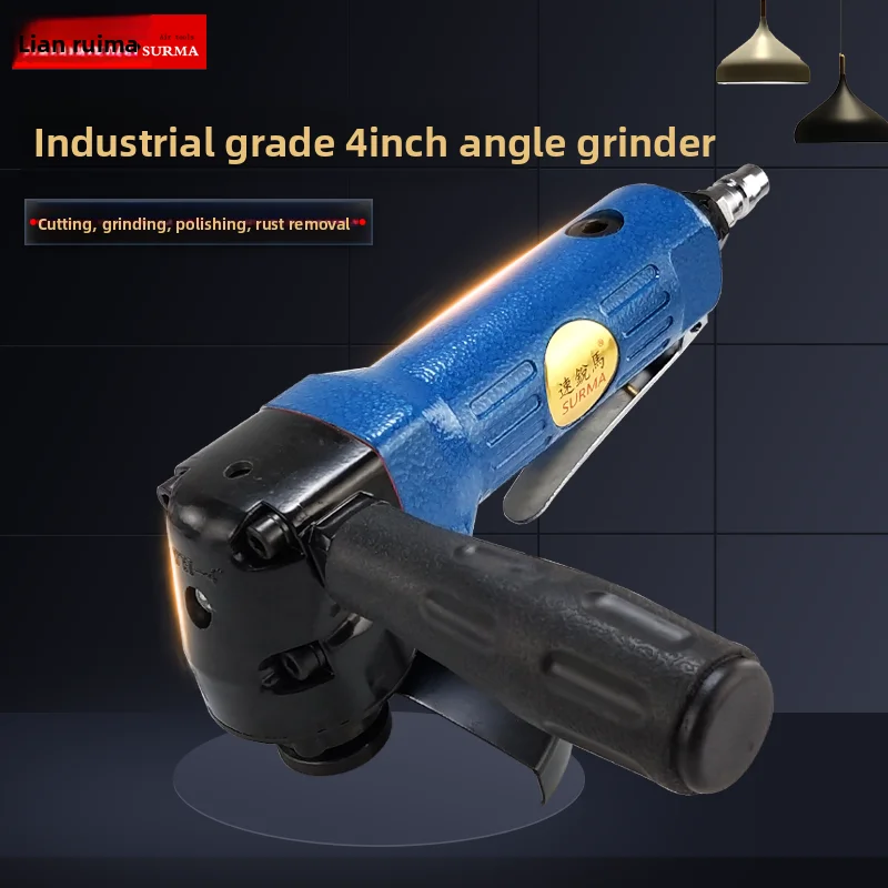 

Pneumatic 4/ 5inch Angle Grinder Pressure Plate Cutting Machine Rear Angle Grinder Grinder Air Grinding Wheel Polishing Machine
