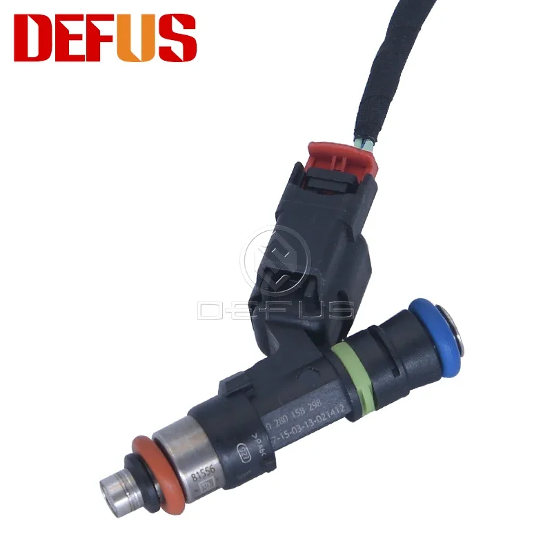 DEFUS 4X/6X/8X/12X Seamless-Installation OEM Fuel Injector 0280158298 630CC 60LB EV14 Free Connector Bico For Audi A4 TT VW Golf
