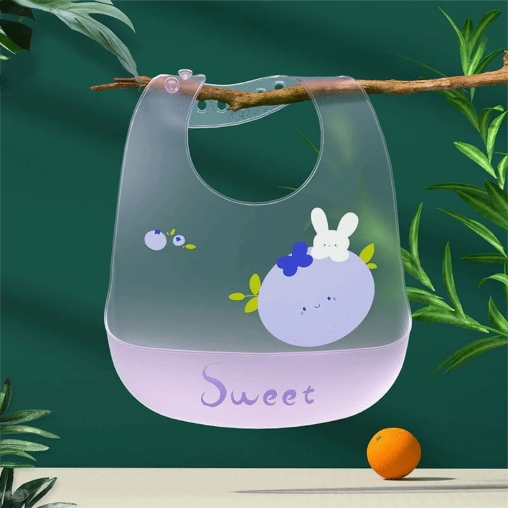 

Милые детские нагрудники с мультяшным принтом, водонепроницаемые, прозрачные, для кормления детей, из мягкого силикона, регулируемые, для кормления малышей