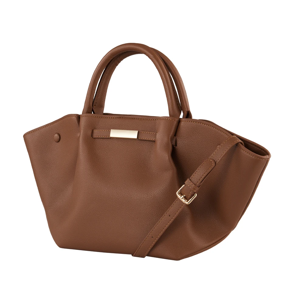 Tieker PU Leather Tote Handbag, Women's Fashion Large Capacity Shoulder Bag with Crossbody Strap Commuter Bag