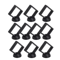 Caixa de Exibição para Jóias, Quadro Flutuante 3D, Suporte de Exibição, Caso Sombra, Suporte Pingente Anel, Apresentação Em Pedra, 10PCs