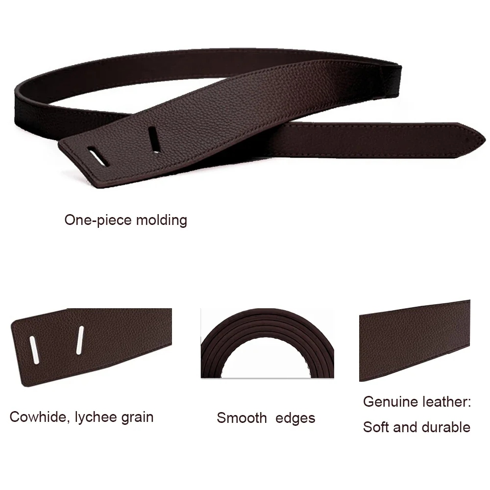 New Double Genuine Leather Belt for Women, Cowhide Suede Belts with Trendy Square Alloy Buckle, Ideal for Dresses and Jeans