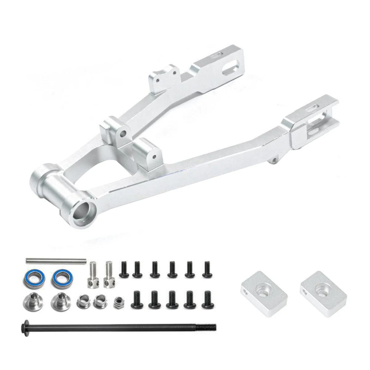 

For LOSI 1/4 Promoto-MX RC Car Electric Motorcycle Rear Swing Arm Rear Fork Wheel Seat Accessory 264000 Silver