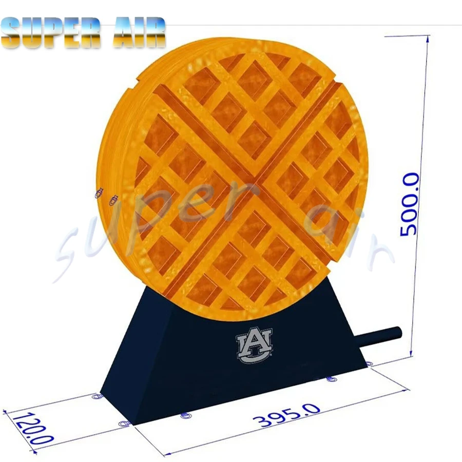 Modelo de gofre inflable para decoración publicitaria al aire libre con ventilador de aire a la venta