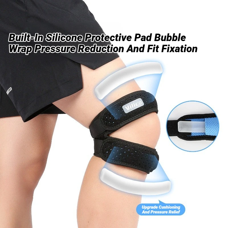 1Pcs Patellar Tendon Support Strap, Knee Pain Relief Adjustable Neoprene Strap For Running, Arthritis,Dual Patella Straps - view 2