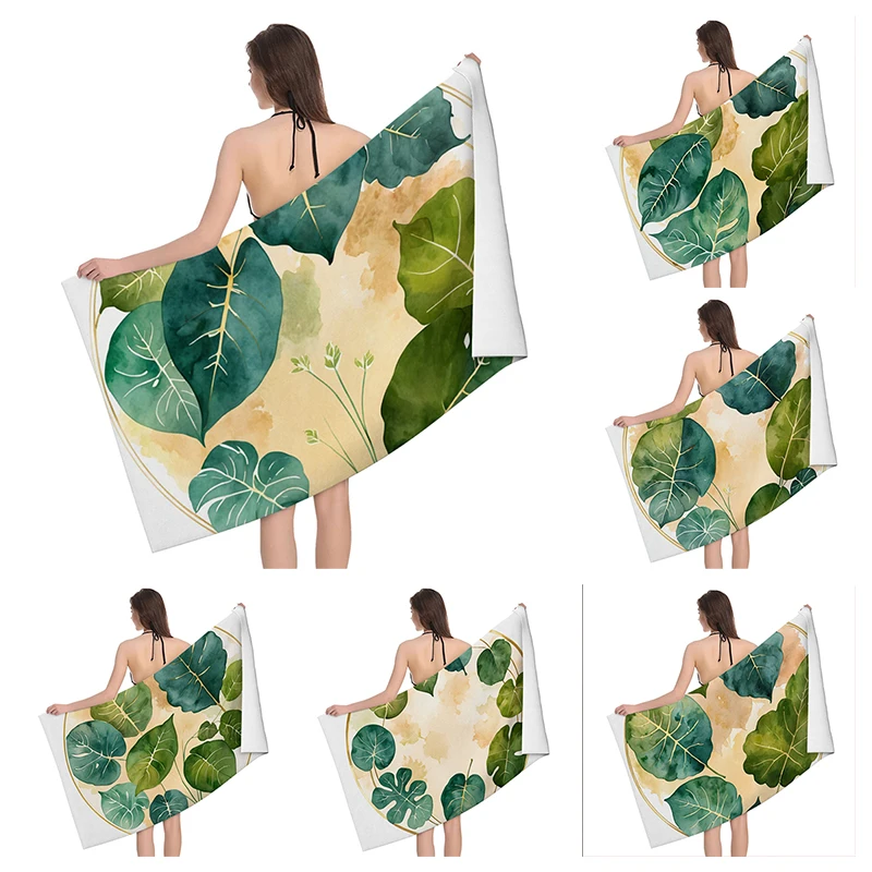 Home bath towels for the body towels bathroom quick drying microfiber beach man large sports towel Fruit plant boho simple ins