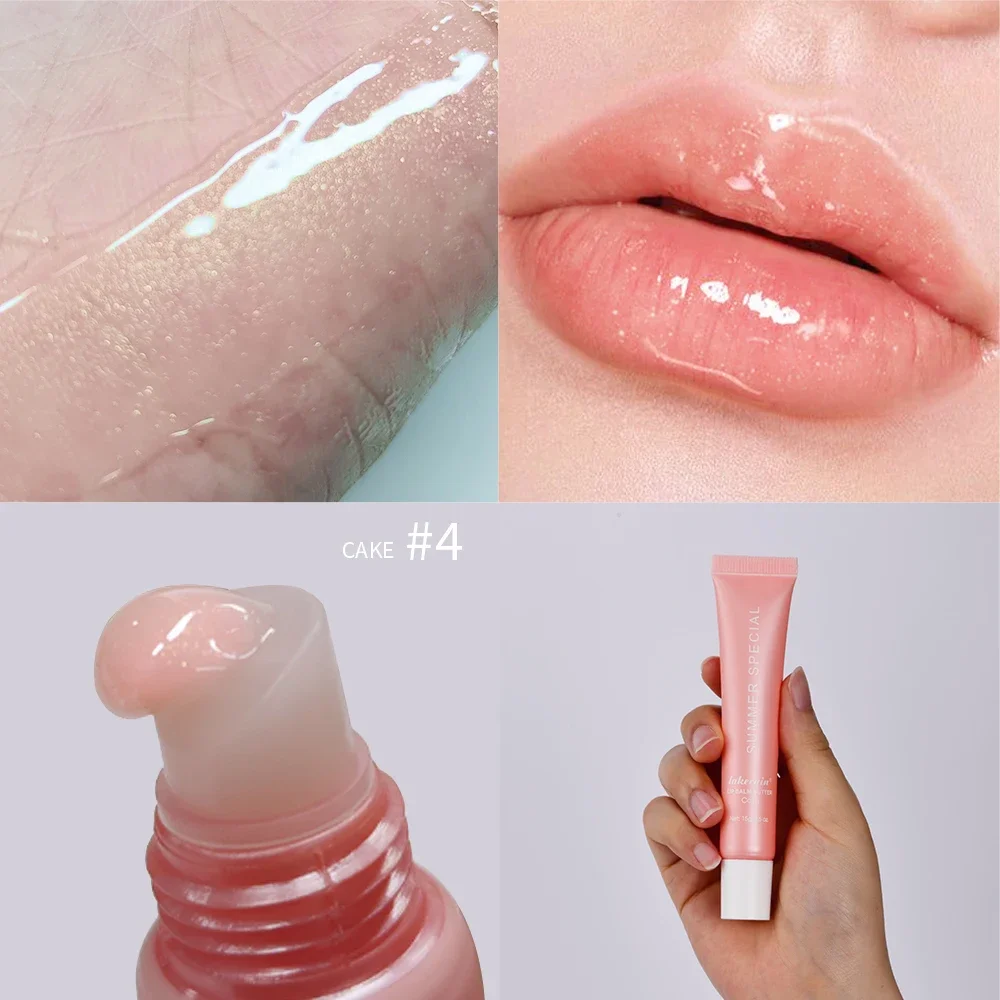 ฤดูร้อน Lip Moisturizing Lip Balm Care 4 สี Lip Balm Smoothing Lip เส้น Lasting Lip Oil ผู้หญิง Daily Care แต่งหน้า Lipcare