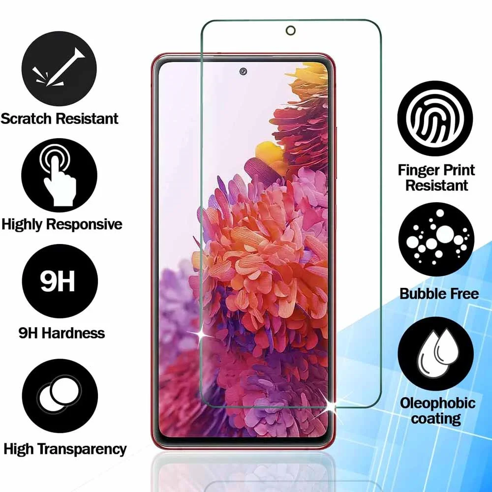 2Pcs for Samsung Galaxy S20 FE 5G 4G Screen Protector Tempered Glass for Samsung S20 Fan Edition S20 Lite 6.5'' Protective Glass