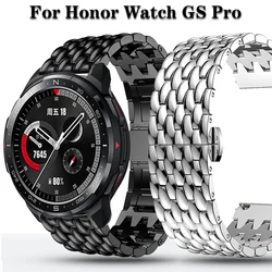 Bracelet Band For Honor Watch GS Pro Stainless Steel Strap For Honor Magic Watch 2 46mm GS3 Dragon Pattern 22mm Metal Wristband