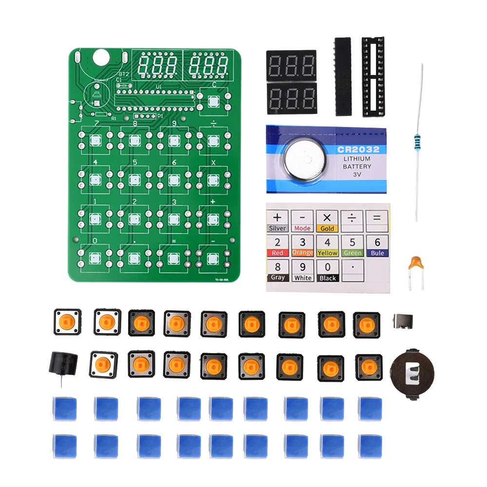 Kalkulator cyfrowy w kształcie tuby elektroniczny zestaw zrób to sam zestawy DIY 51 akcesoriów treningowych do eksperymentów treningowych z