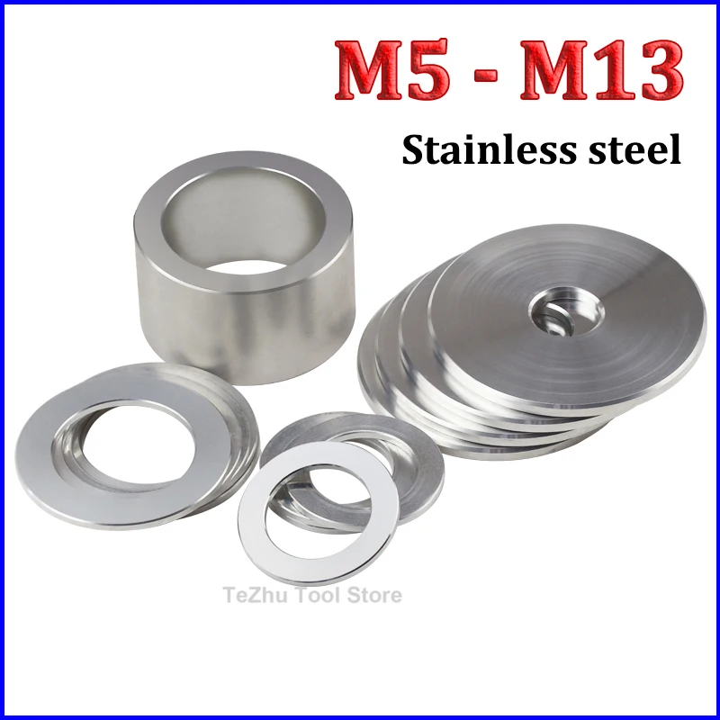 Bushing Washer Gasket 304 Stainless Steel M5 M6 M7 M8 M9 M10 M11-M13 Thickening Unthreaded Round Hollow Standoff Spacer Sleeve