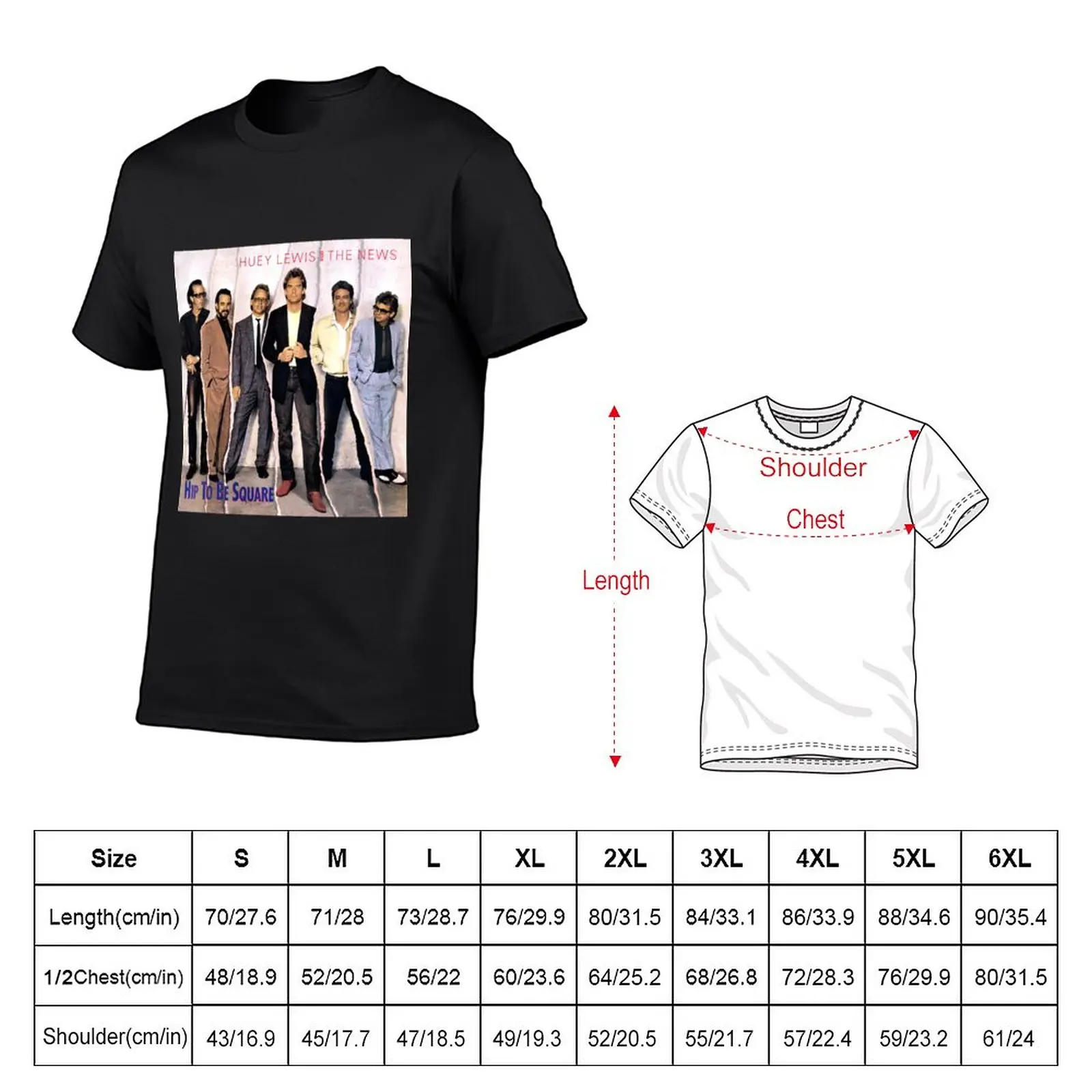 New Huey Lewis And The News Hip To Be Square T-Shirt sweat shirts graphics t shirt oversized t shirts plain t shirts men