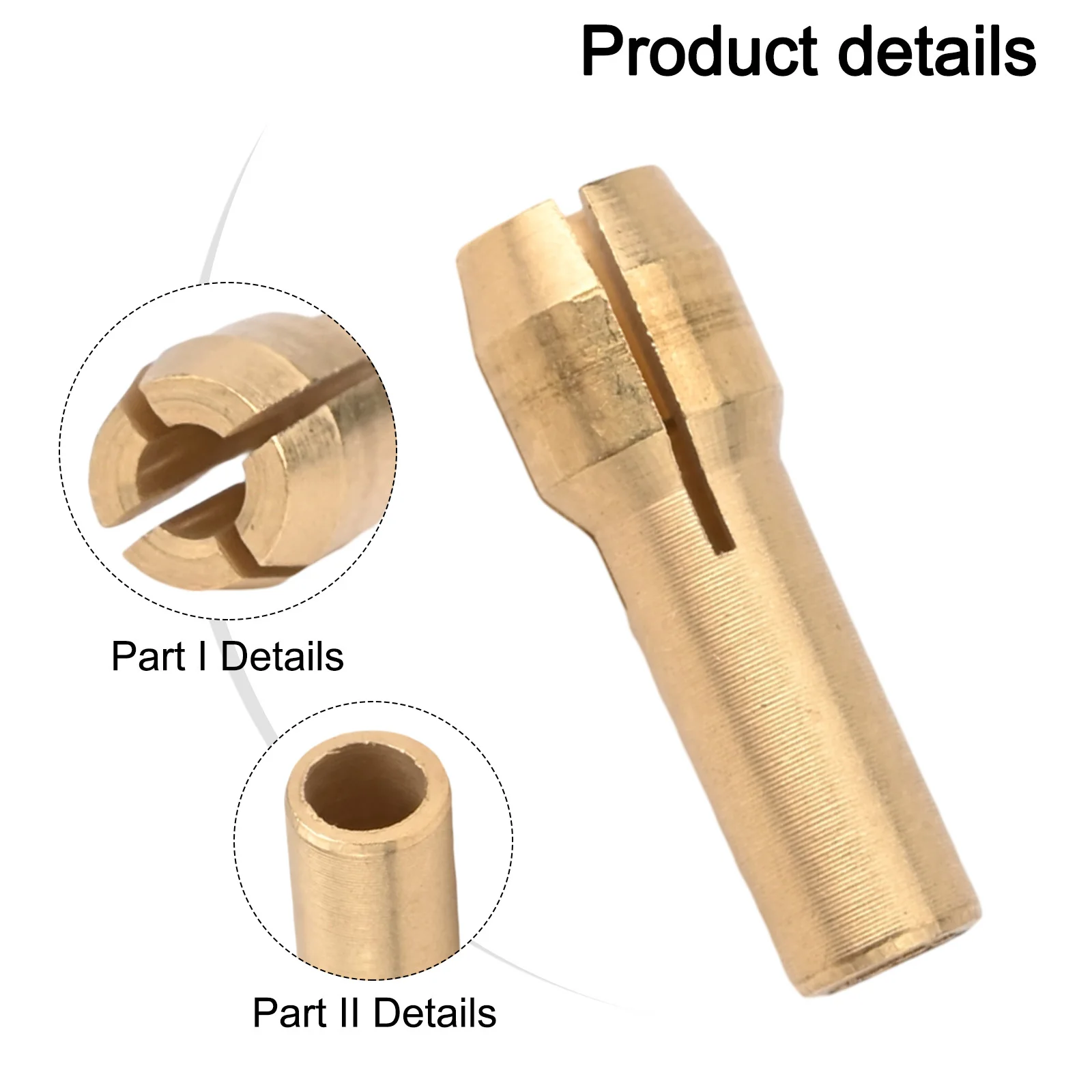 Hardware Rotary Tool Chucks 4.2/4.8mm Shank Chucks 4 Claws Head Clamping Capacity Heat-treated Material Sanding