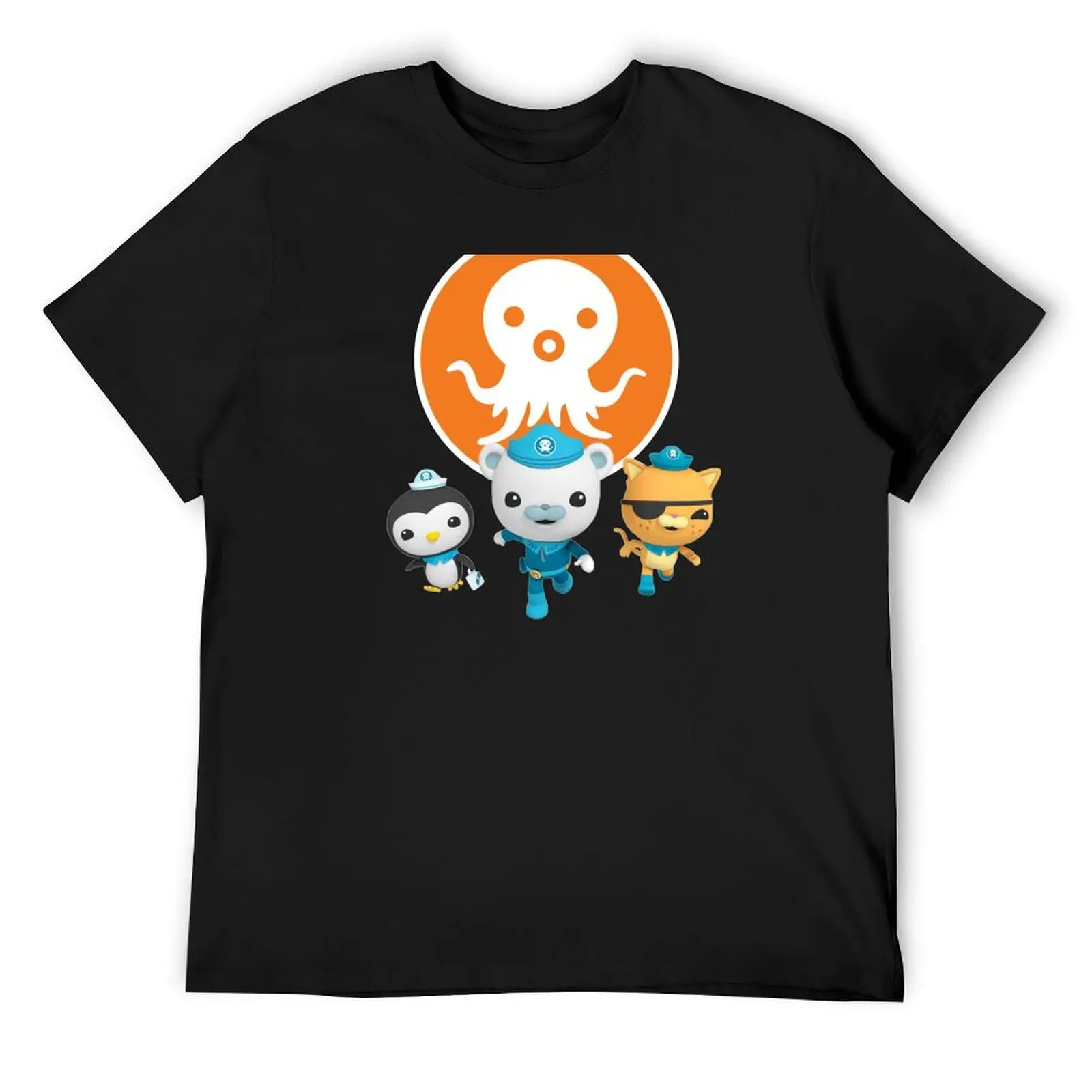 Окто Оповещение! Футболка Captain Barnacles, Kwazi Kitten и Peso Penguin, роскошные мужские летние забавные футболки с надписью 2025 года по индивидуальному заказу для мужчин