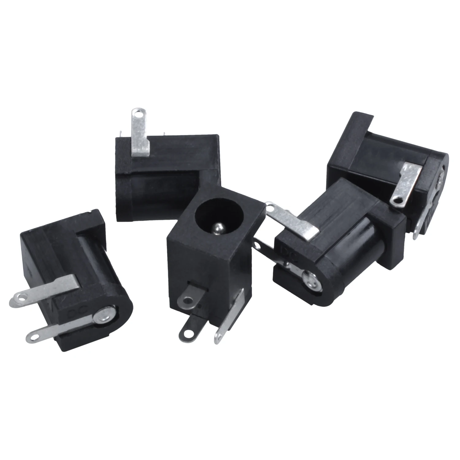 Fits for 5 Pieces DC 5.5mmx2.1mm Power Jack Socket Female Panel Mount Connector