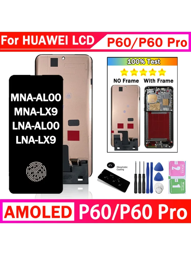 6,67" Nowy wyświetlacz LCD z ekranem dotykowym i digitizerem, 120 Hz, do Huawei P60 LNA-AL00 LX9, do Huawei P60 Pro MNA-AL00 LX9. — zdjęcie produktu 7