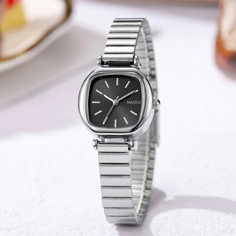 Brand Small Square Ladies Watches Adjustable Stainless Steel Strap Quartz Wristwatches for Women Fashion Luxury Gift Clock