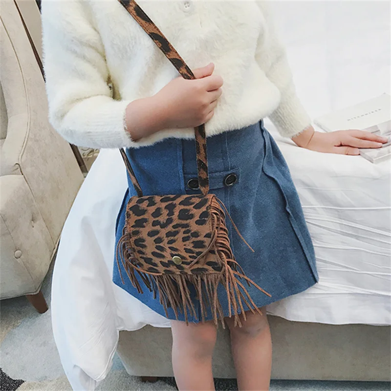 Children Bags Girls Tassel Mini Shoulder Bags PU Leather Crossbody Messenger Bag Kids Baby Wallet Purse Bag