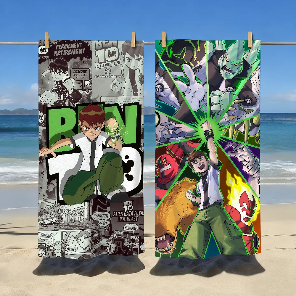 Cartoon B-Ben 10-S Towel Sports Quick Dry Travel Camping Gear Sandproof Soft Light Large Beach Towel