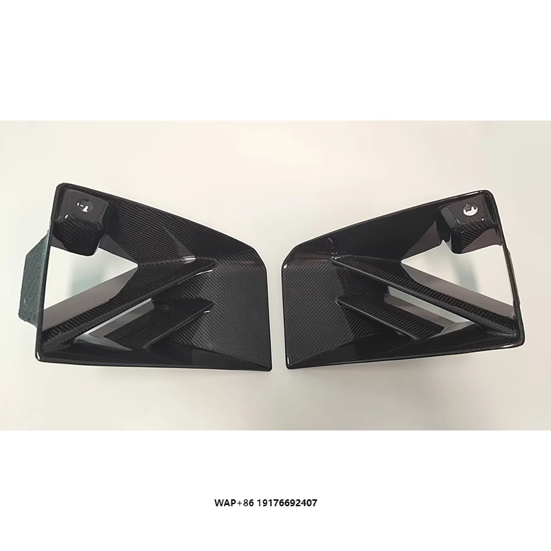 

Высококачественный передний бампер из сухого углеродного волокна, двойной плавник, накладка на впуске, воздухозаборник для G87 M2 2021+