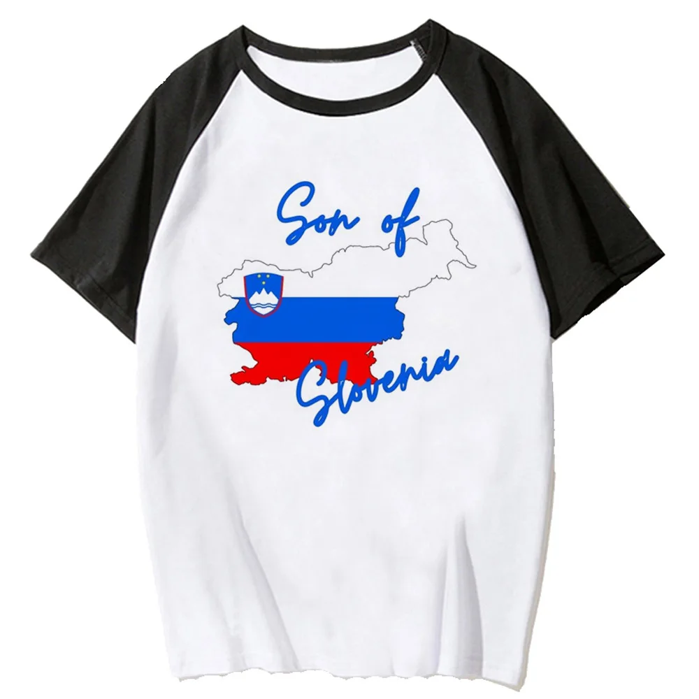 Slovenia t shirt women summer Japanese designer t-shirts girl manga clothes