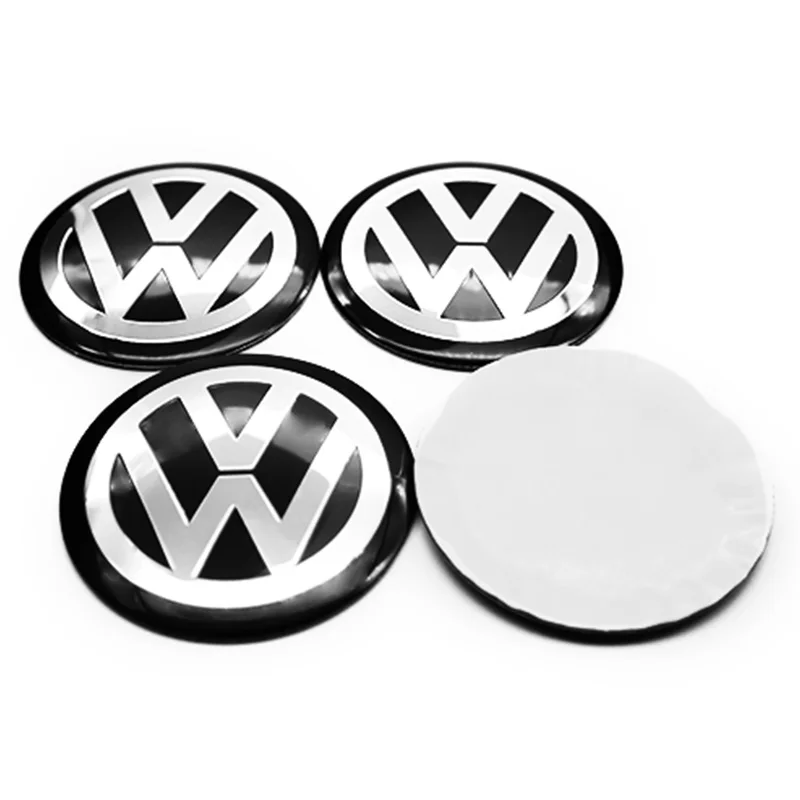 56/60/65mm 4pcs Car Wheel Center Hub Cap Sticker Accessories For Volkswagen VW GTI Rline R Polo Golf MK8 Touareg Passat Magotan