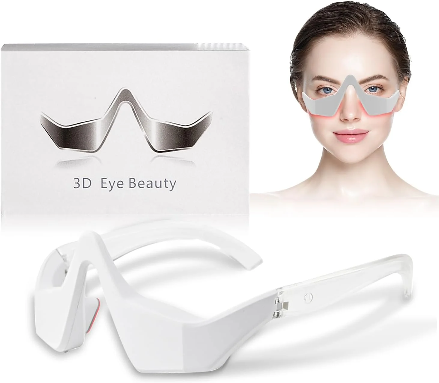

Comfortable Eye Relaxing Machine Microcurrent Eye Beauty Device Rechargeable Under Eye Massager Glasses for Reduce Dark Circles