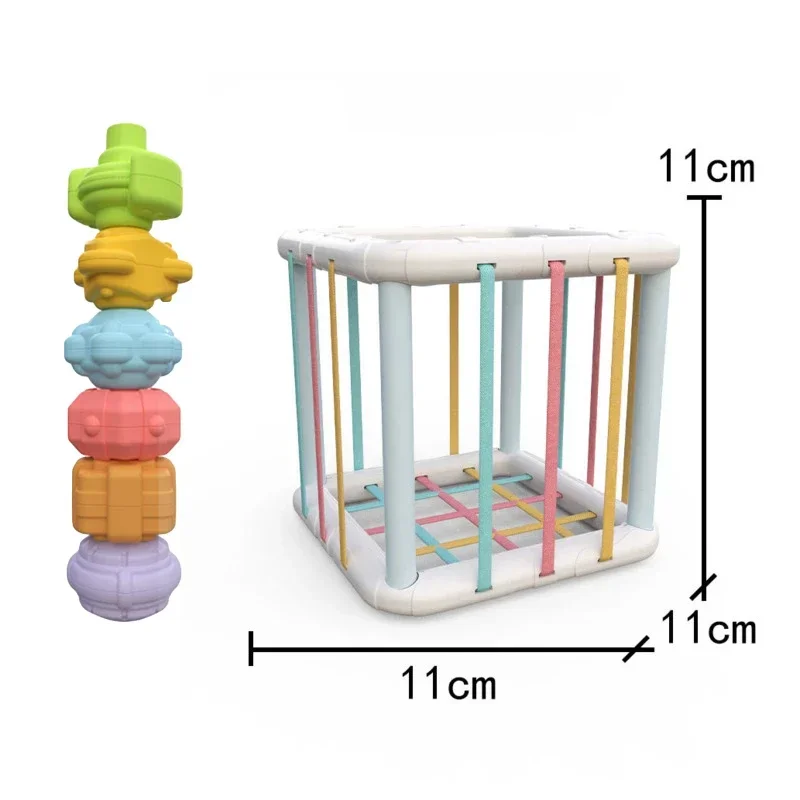 รูปร่างที่มีสีสันบล็อกการเรียงลําดับเกมเด็ก Montessori การเรียนรู้ของเล่นเพื่อการศึกษาเด็ก Bebe Birth Inny Baby Et Éducation ของขวัญ
