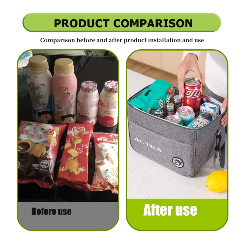 Oxford Cloth Insulated Picnic Bag Portable Thermal Lunch Bag For Seat CUPRA Altea Leon 5f Ibiza 6j ATECA Arona Exeo FR Tarraco view 5