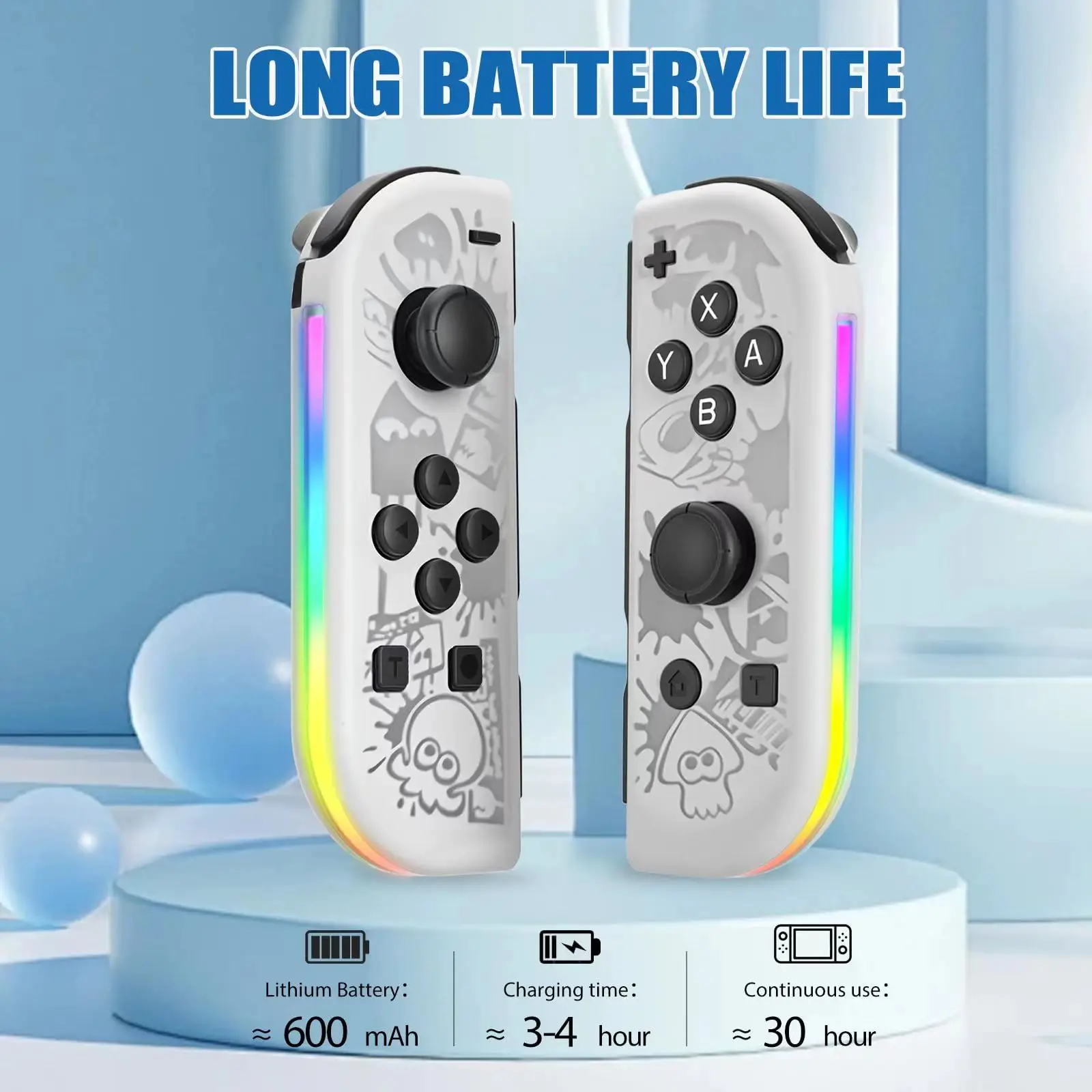 Manette de Jeu BT 5.2 avec Vibration Touristique, Contrôleur pour Nintendo Switch, Lite, Oled, PomerCon, L/R