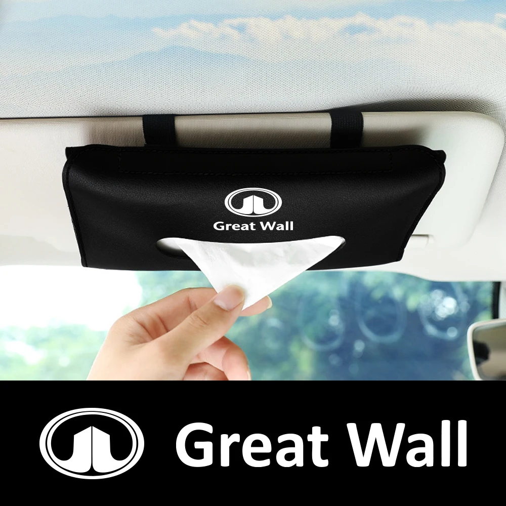 Car Sun Visor Tissue Box For Great Wall Poer Wingle 5 7 Haval H5 H3 H6 M4 Voleex C20 C30 Steed Tank 500 WEY Auto Accessories