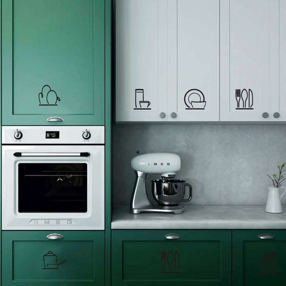 1pc kitchenware decoration wall stickers wall decoration diy vinyl self-adhesive stickers suitable for kitchen room decoration