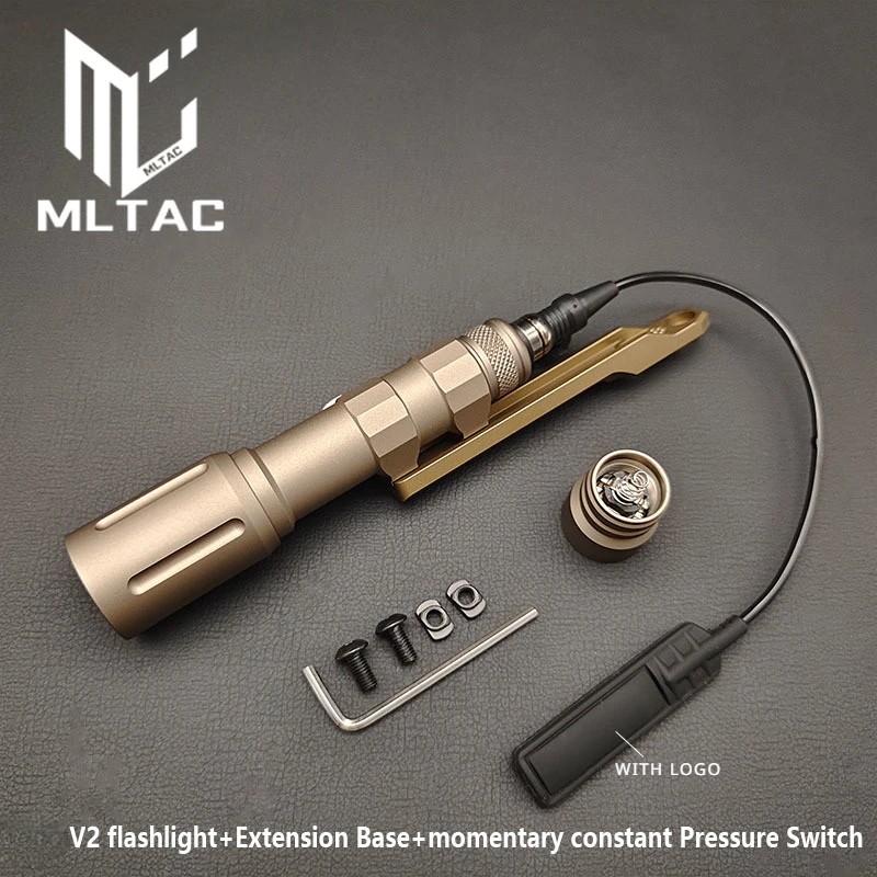 

Sotac Tactical Scout Light LED Airsoft V2 Flashlight With SF Mouse Tail Switch And Weapon Light Extension Mouse Tail Mount