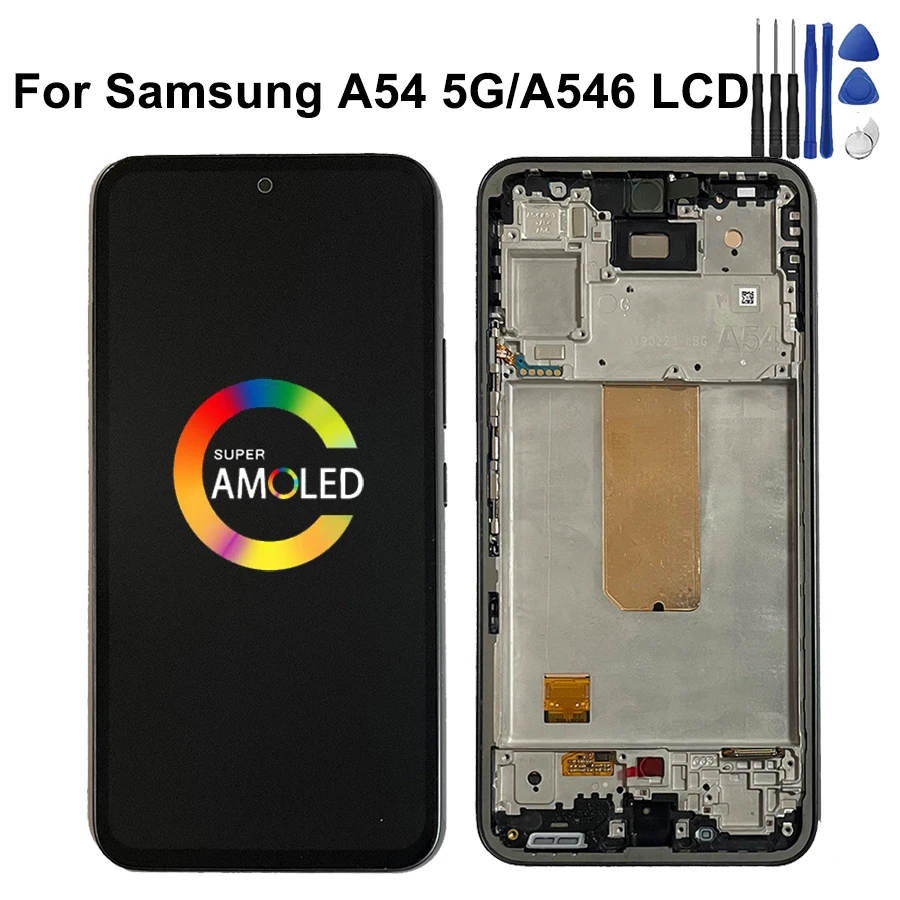 6.4\'\' Super AMOLED For Samsung A54 5G Display A546U A546B A5460 Display Touch Screen Digitizer For Samsung A546 LCD