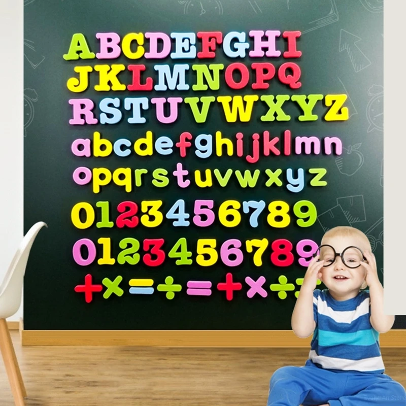 Oligfoam-Ensemble de lettres de l'alphabet magnétique pour enfants, apprentissage de l'orthographe, autocollants de réfrigérateur, jouets pour tout-petits, cadeau pour enfants