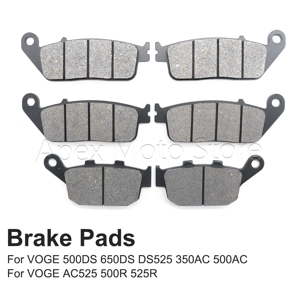 Front Rear Brake Pads For VOGE 500DS 650DS DS525 350AC 500AC AC525 500R 525R 500 525 650 DS AC R Motorcycle Accessories