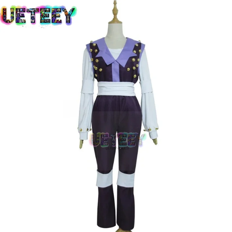 UETEEY COS Hunter x Hunter Illumi Zoldyck Purple Suit Cosplay Costume Halloween Costume Custom Size