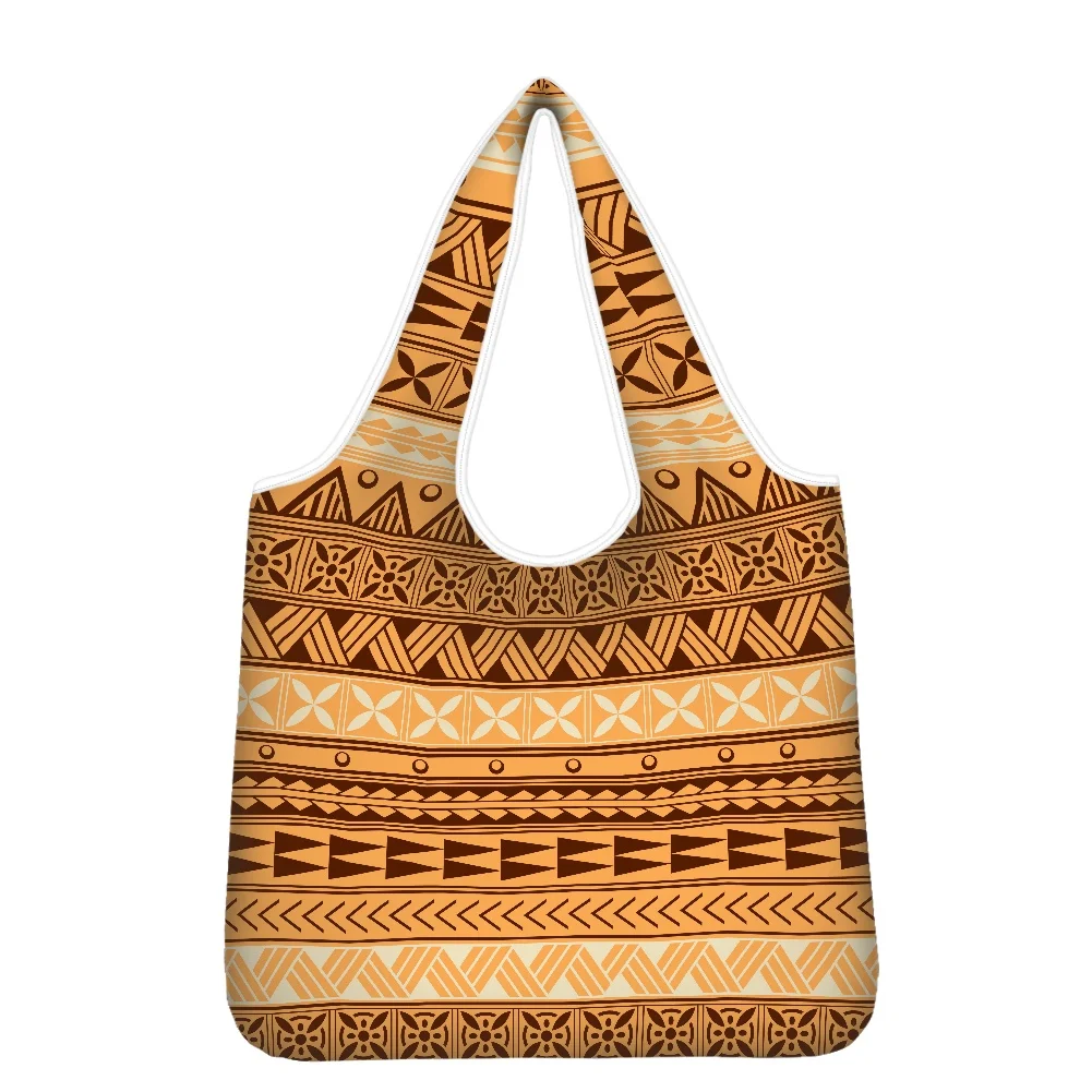 

hYCOOL Tribal Printing Foldable Eco-Friendly Shopping Bag Tote Folding Pouch Handbags Convenient Large-capacity for Travel Bag