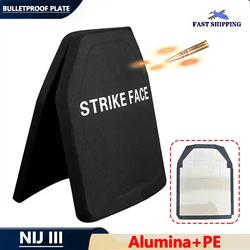 Piastra antiproiettile NIJ III Livello 3 UHMWPE + gilet tattico balistico in allumina piastra pettorale piastra armatura balistica Armatura 25 * 30 cm