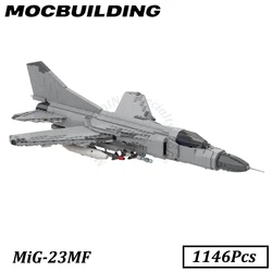 MiG-23 Flogger Fighter Model Display MOC Building Blocks Bricks Construction Toys Gifts Christmas