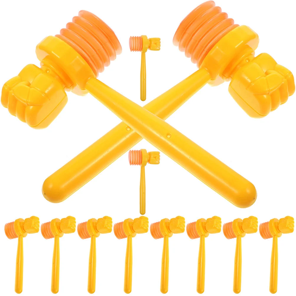 12 Pcs Mini Plastic Hammer Toys for Kids Lightweight Safe Toddler Toy Tools Hand Training Exercise Educational Mallet Set