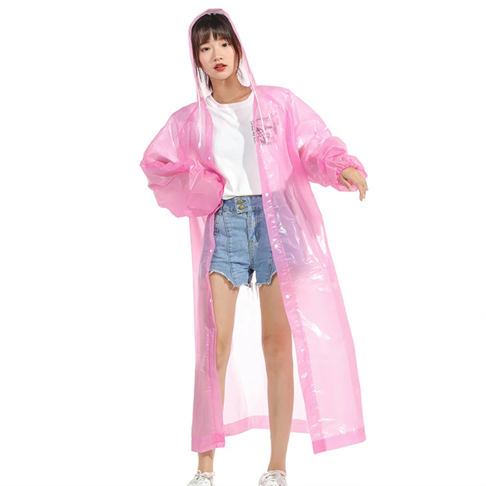 

EVA Raincoat Coats Windproof Portable Trekking Hike Men Women Non Disposable Jacket Lightweight Packable Travel Friendly Poncho