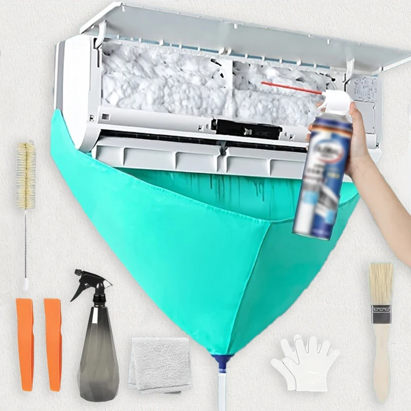 Air Conditioner Cleaning Bag Kit With Drain Water Pipe Full Set Of Cleaning Tools Leak-proof Air Conditioning Cleaning